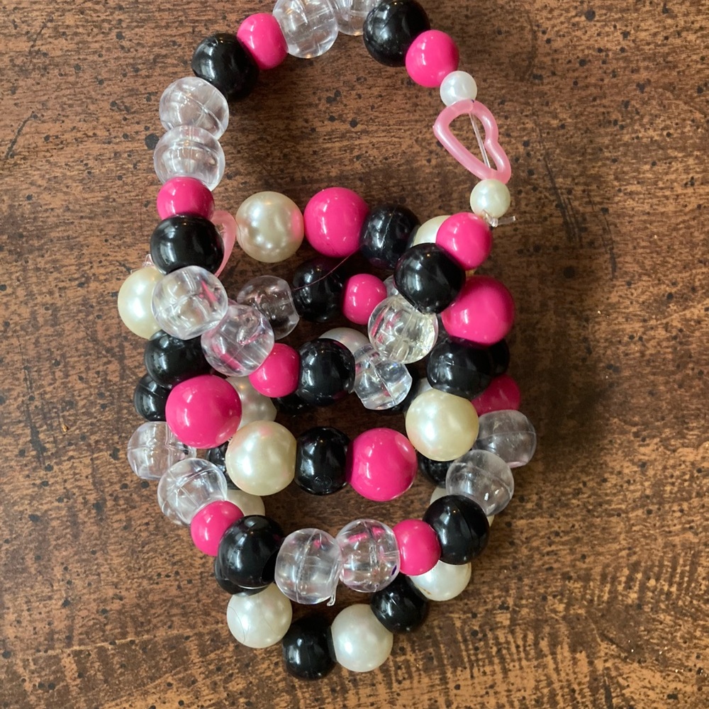 Stacked Pony Bead Bracelets Made at Home And With Love 💕